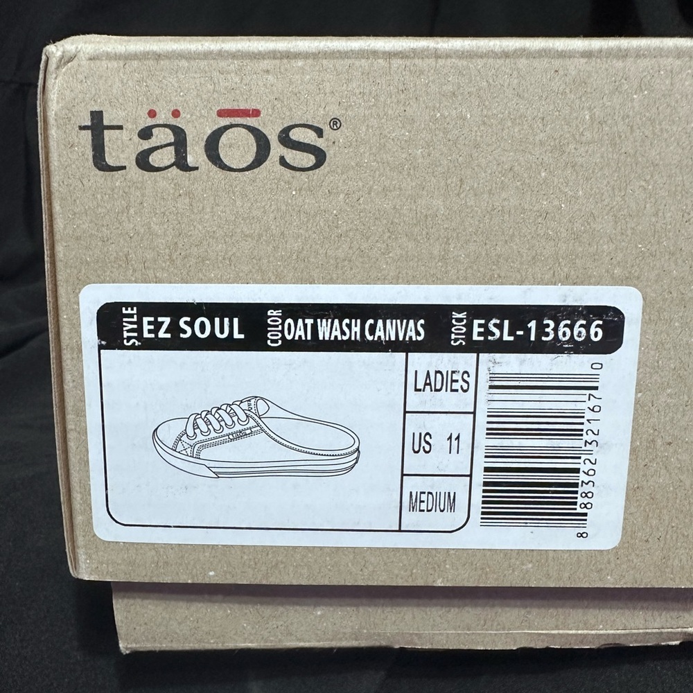 Taos Footwear Women’s EZ Soul Oat Wash Canvas Shoes size 11